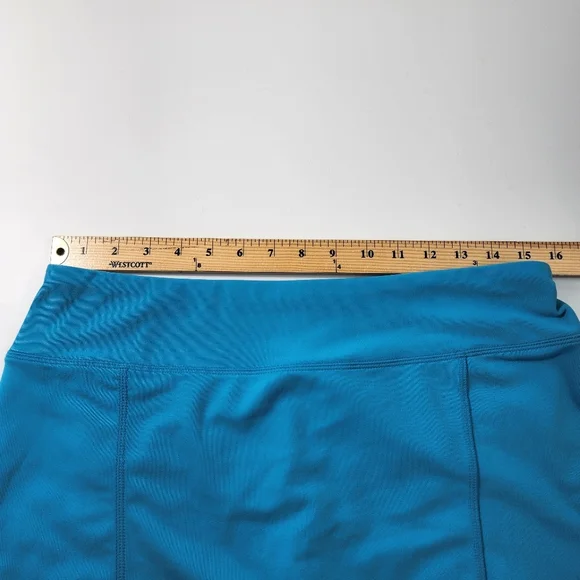 Adidas Golf Skort Teal Blue Tennis Skirt Sz Medium Climacool Stretch Solid Logo - Picture 10 of 11